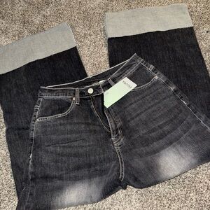 Jeans with Cuffed Hem